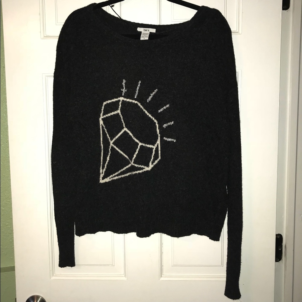 Charcoal grey Diamond sweater